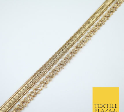 3 COLOURS - Ornate Zig Zag Knitted Plait Ribbon Trim Border Lace - 2.5cm Wide