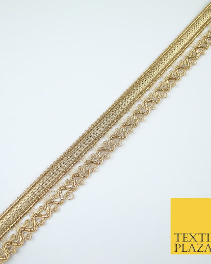 3 COLOURS - Ornate Zig Zag Knitted Plait Ribbon Trim Border Lace - 2.5cm Wide