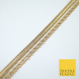 3 COLOURS - Ornate Zig Zag Knitted Plait Ribbon Trim Border Lace - 2.5cm Wide