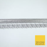 3 COLOURS - Ornate Zig Zag Knitted Plait Ribbon Trim Border Lace - 2.5cm Wide