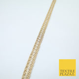 3 COLOURS - Fine Slim Ornate Plait Woven Metallic Trim Border Lace - 1cm Wide