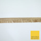 Antique Gold Simple Slim Soft Mini Fringe Trim Border Lace - 1.75cm Wide - X670