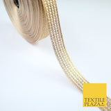 Gold 4 Row Glitter Shimmer Striped Lines Zari Trim Border Ribbon Lace X359