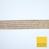 Gold 4 Row Glitter Shimmer Striped Lines Zari Trim Border Ribbon Lace X359