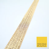 Gold 4 Row Glitter Shimmer Striped Lines Zari Trim Border Ribbon Lace X359