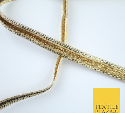 Gold Shimmer Fleck Zari Fancy Ribbon Trim Border Gota Lace - 1.5cm Wide - X145