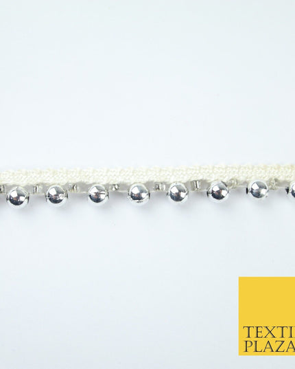 5 COLOURS - Mix Variety Mini Pearl Beaded Slim Ribbon Trim Border Lace 1cm Wide
