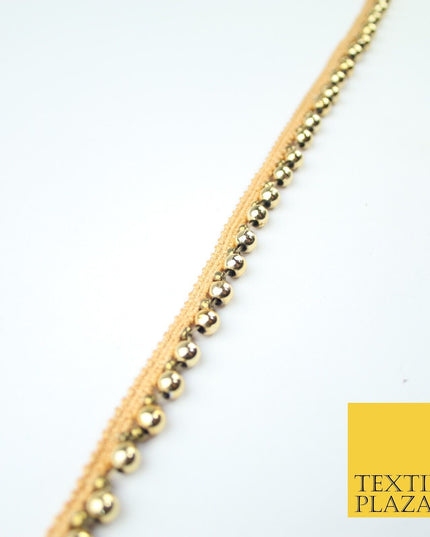 5 COLOURS - Mix Variety Mini Pearl Beaded Slim Ribbon Trim Border Lace 1cm Wide