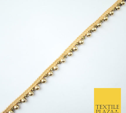 5 COLOURS - Mix Variety Mini Pearl Beaded Slim Ribbon Trim Border Lace 1cm Wide