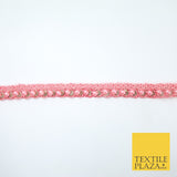 15 COLOURS - Premium Slim Sequin Pearl Beaded Ribbon Trim Border Lace - 1cm Wide