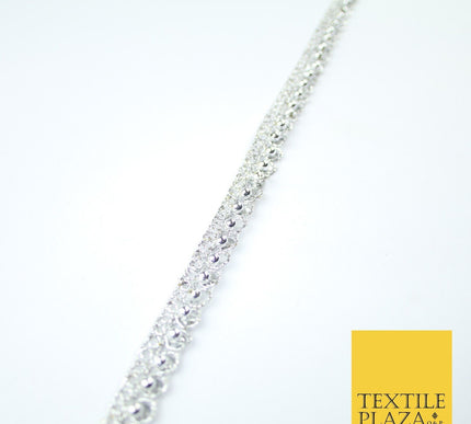 15 COLOURS - Premium Slim Sequin Pearl Beaded Ribbon Trim Border Lace - 1cm Wide