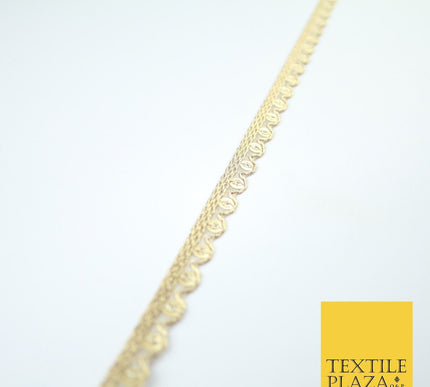 Slim Mini Swag Scalloped Fine Sequin Organza Ribbon Trim Border Lace - 1cm Wide