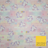 HELLO KITTY Unicorn Pastel Rainbow Star Digital Print 100% Cotton Fabric 8217
