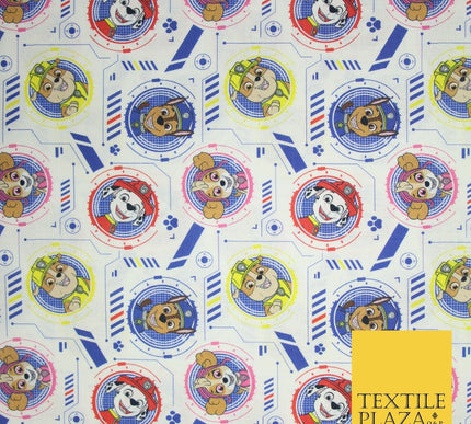 PAW PATROL Character Faces Techno Digital Print 100% Cotton Fabric 59" 8215