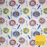 PAW PATROL Character Faces Techno Digital Print 100% Cotton Fabric 59" 8215