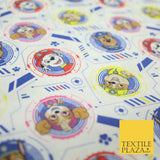 PAW PATROL Character Faces Techno Digital Print 100% Cotton Fabric 59" 8215