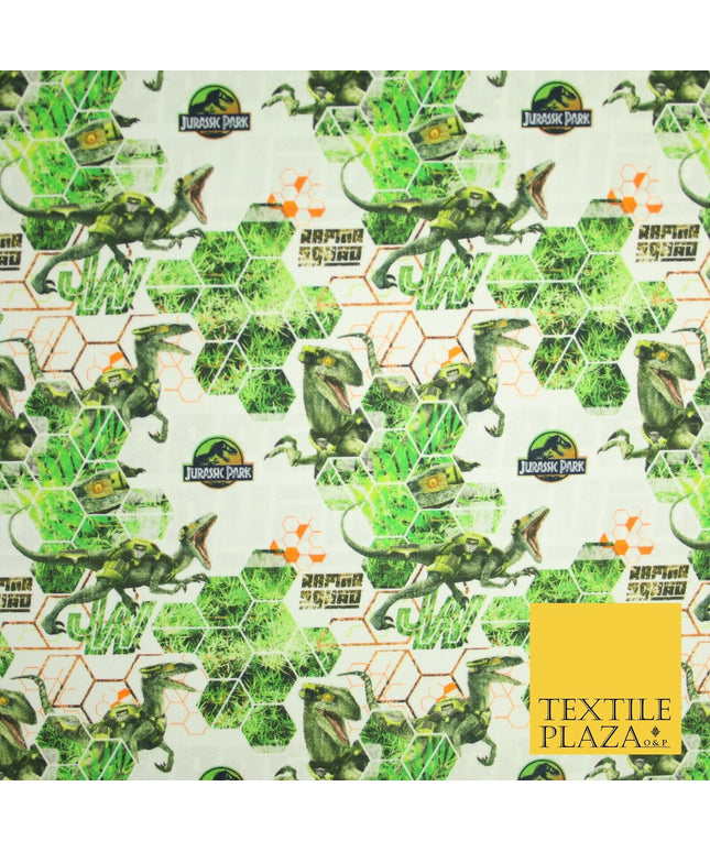 Jurassic Park Jungle Dinosaur Geometric Digital Print 100% Cotton Fabric 8213