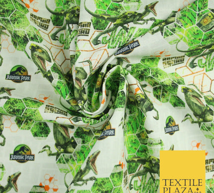 Jurassic Park Jungle Dinosaur Geometric Digital Print 100% Cotton Fabric 8213