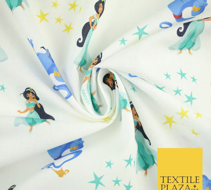 Aladdin Genie Princess Jasmine Disney Digital Print 100% Cotton Fabric 59" 8212