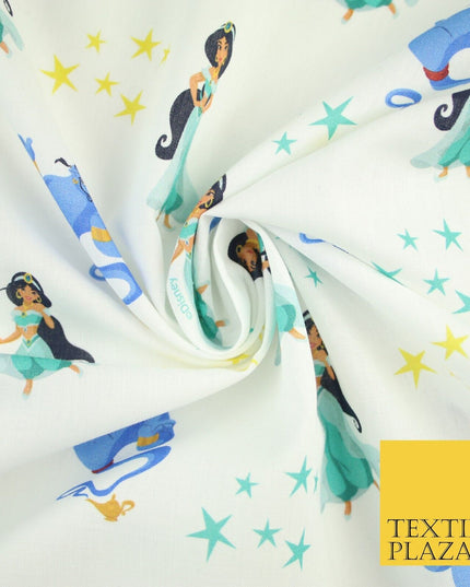 Aladdin Genie Princess Jasmine Disney Digital Print 100% Cotton Fabric 59" 8212