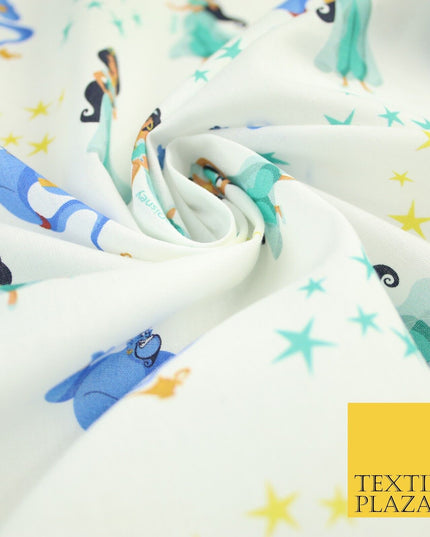 Aladdin Genie Princess Jasmine Disney Digital Print 100% Cotton Fabric 59" 8212