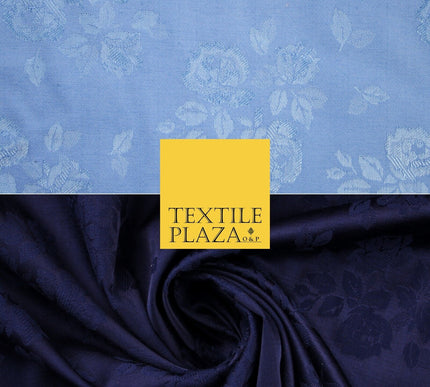 2 COLOURS - Floral Clusters Cotton Viscose Textured Jacquard Dress Fabric