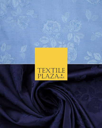 2 COLOURS - Floral Clusters Cotton Viscose Textured Jacquard Dress Fabric