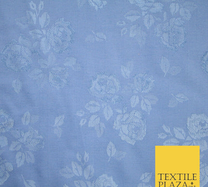 2 COLOURS - Floral Clusters Cotton Viscose Textured Jacquard Dress Fabric