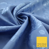 2 COLOURS - Floral Clusters Cotton Viscose Textured Jacquard Dress Fabric