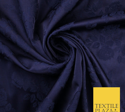 2 COLOURS - Floral Clusters Cotton Viscose Textured Jacquard Dress Fabric