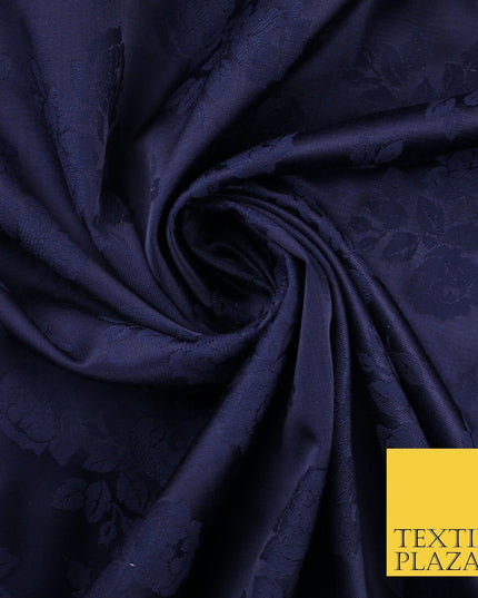 2 COLOURS - Floral Clusters Cotton Viscose Textured Jacquard Dress Fabric