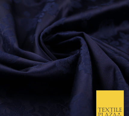 2 COLOURS - Floral Clusters Cotton Viscose Textured Jacquard Dress Fabric