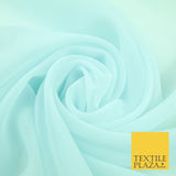 20 COLOURS - Premium Plain Dyed Chiffon Fine Soft Georgette Sheer Dress Fabric