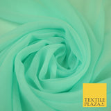 20 COLOURS - Premium Plain Dyed Chiffon Fine Soft Georgette Sheer Dress Fabric