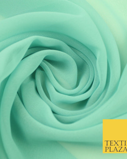 20 COLOURS - Premium Plain Dyed Chiffon Fine Soft Georgette Sheer Dress Fabric