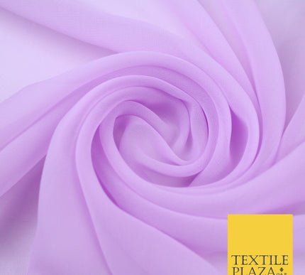 20 COLOURS - Premium Plain Dyed Chiffon Fine Soft Georgette Sheer Dress Fabric