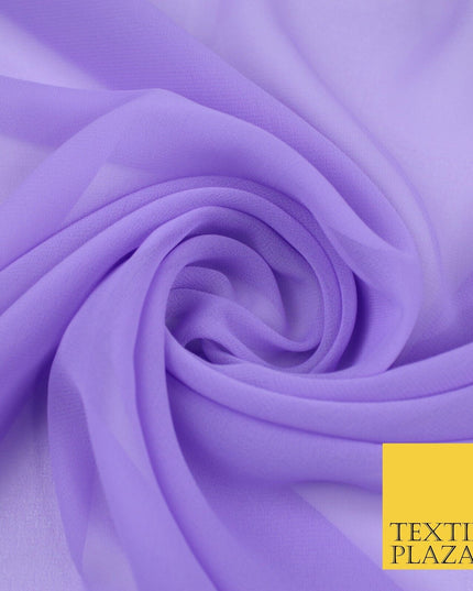 20 COLOURS - Premium Plain Dyed Chiffon Fine Soft Georgette Sheer Dress Fabric