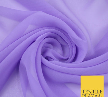 20 COLOURS - Premium Plain Dyed Chiffon Fine Soft Georgette Sheer Dress Fabric