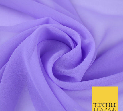 20 COLOURS - Premium Plain Dyed Chiffon Fine Soft Georgette Sheer Dress Fabric