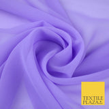 20 COLOURS - Premium Plain Dyed Chiffon Fine Soft Georgette Sheer Dress Fabric