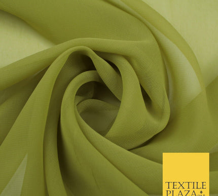 20 COLOURS - Premium Plain Dyed Chiffon Fine Soft Georgette Sheer Dress Fabric