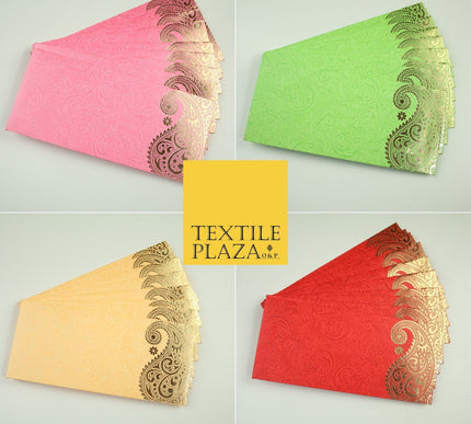 10 x Paisley Shagun Envelope Money Gift Cash Wallets Salami Eid Diwali Wedding
