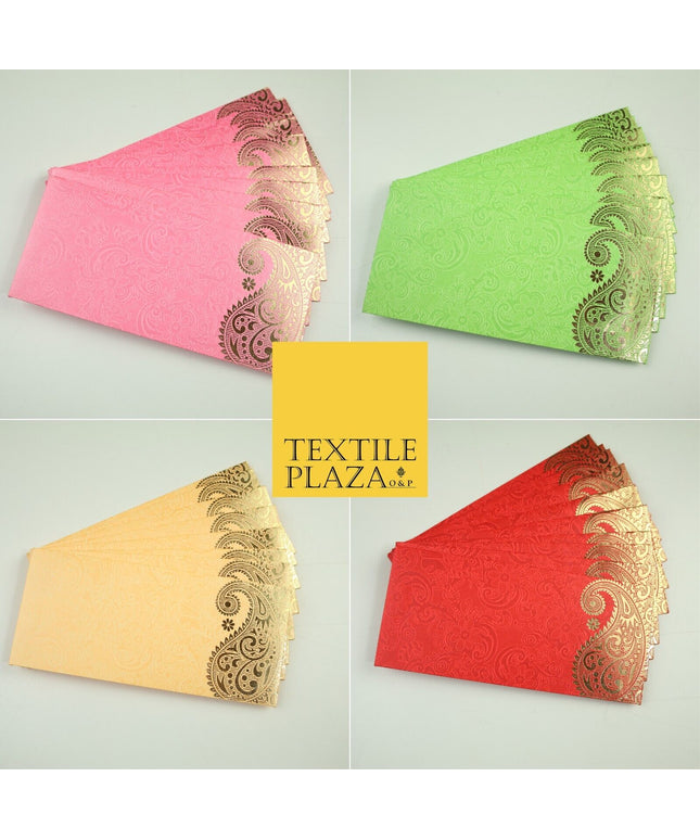 10 x Paisley Shagun Envelope Money Gift Cash Wallets Salami Eid Diwali Wedding