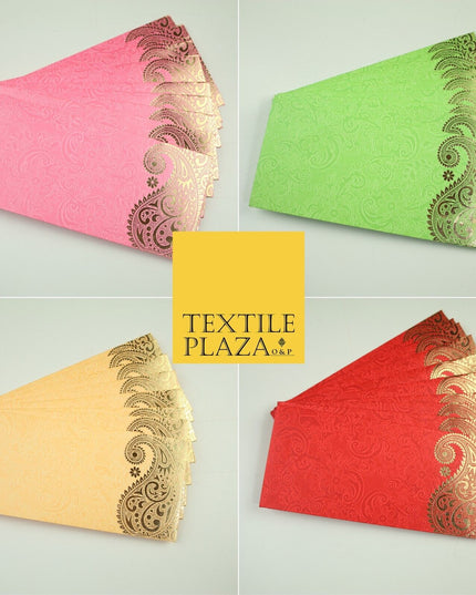 10 x Paisley Shagun Envelope Money Gift Cash Wallets Salami Eid Diwali Wedding