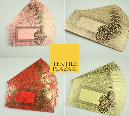10 x Paisley Shagun Envelope Money Gift Cash Wallets Salami Eid Diwali Wedding