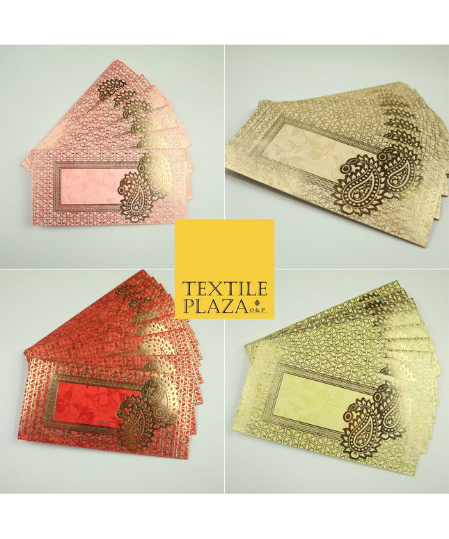 10 x Paisley Shagun Envelope Money Gift Cash Wallets Salami Eid Diwali Wedding
