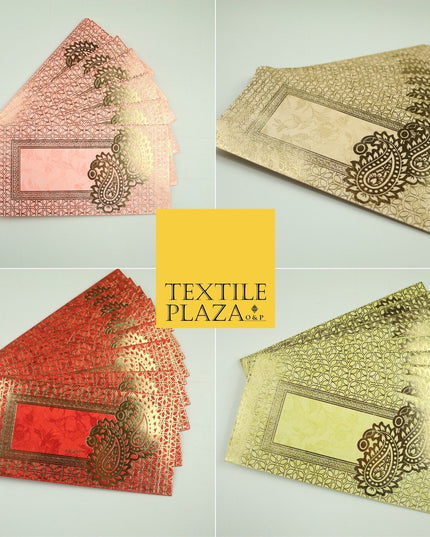 10 x Paisley Shagun Envelope Money Gift Cash Wallets Salami Eid Diwali Wedding
