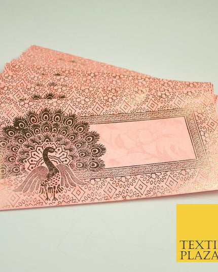 10 x Peacock Shagun Envelope Money Gift Cash Wallets Salami Eid Diwali Wedding