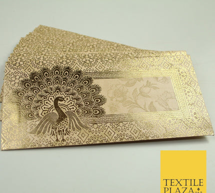 10 x Peacock Shagun Envelope Money Gift Cash Wallets Salami Eid Diwali Wedding
