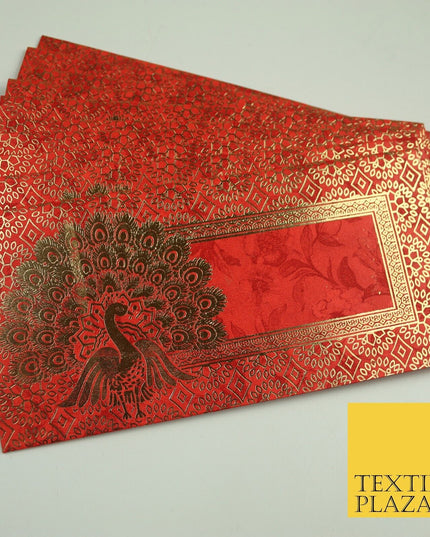 10 x Peacock Shagun Envelope Money Gift Cash Wallets Salami Eid Diwali Wedding